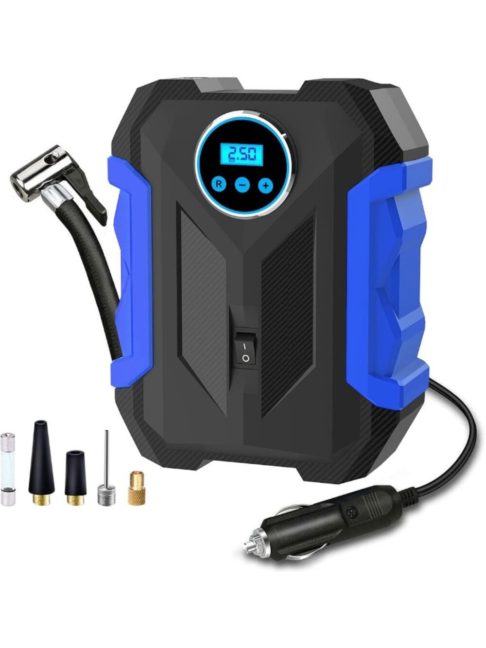 Portable Digital Tire Inflator with LED Light, Auto Air Compressor for Car, 12V
